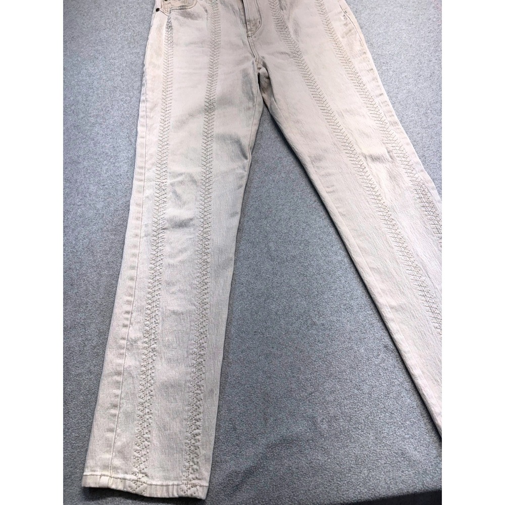 DG2 Diane Gilman Straight Leg Pants Womens 10T Khaki Beige‎ Stretch Denim Tall